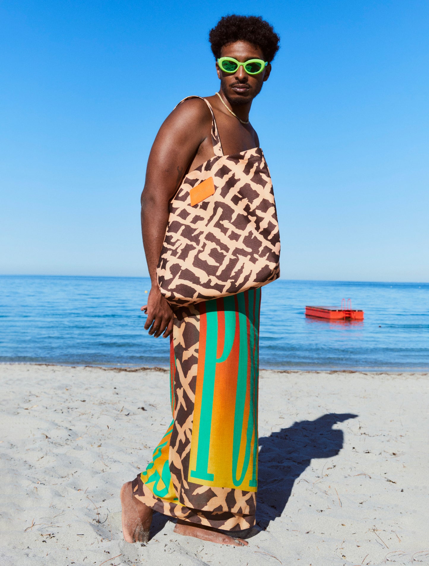 Baesique Tote - Cross Hatch Print