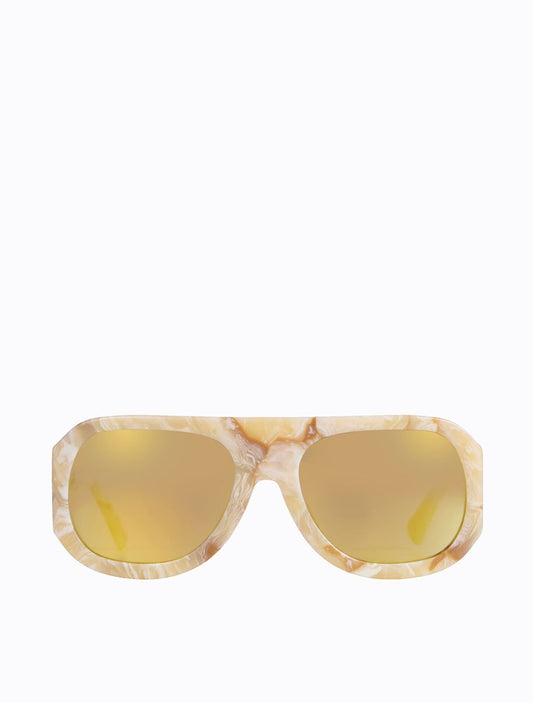 Spruce Aviators - Cream Marble/Gold