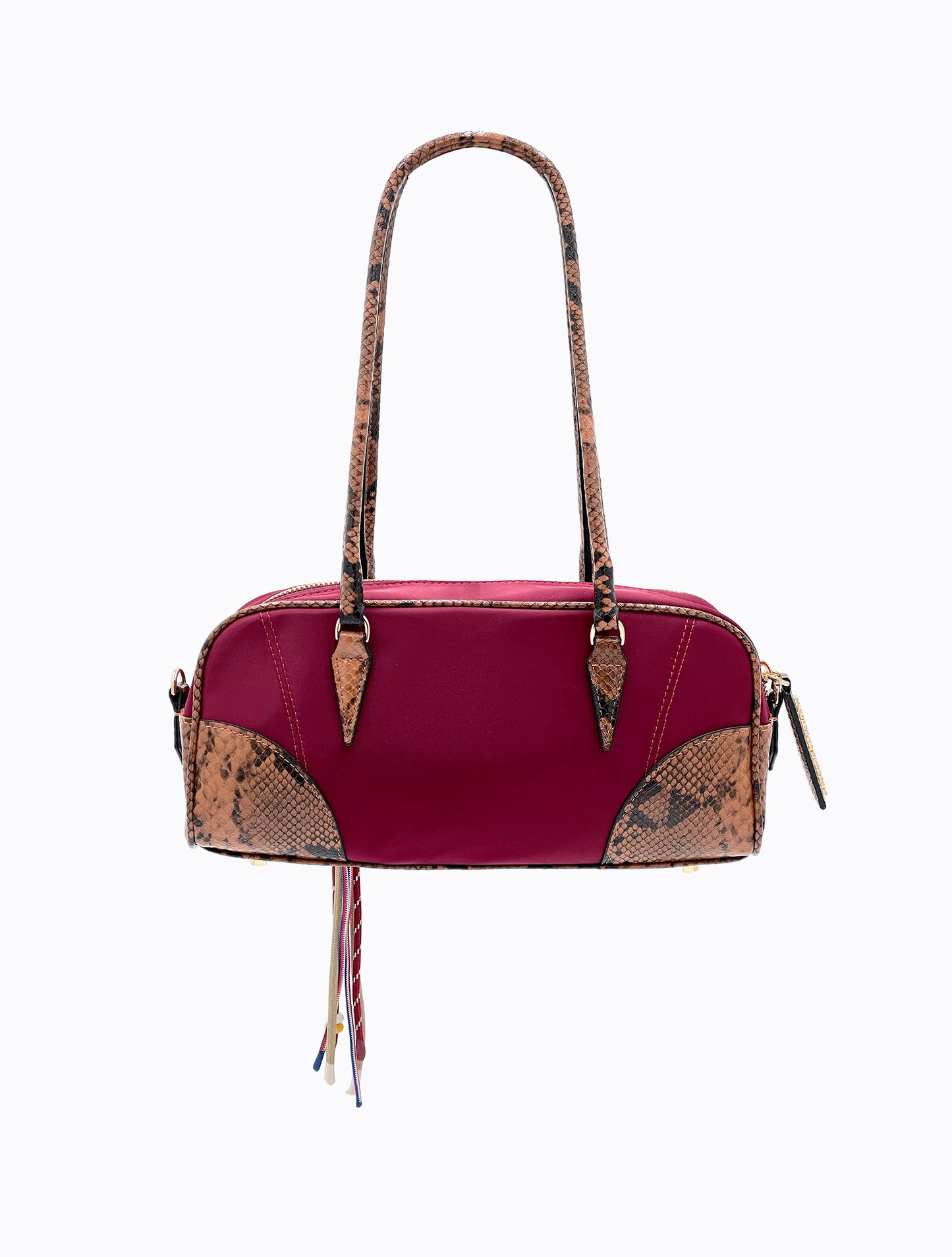 Brisk Barrel Bag - Aubergine / Tan