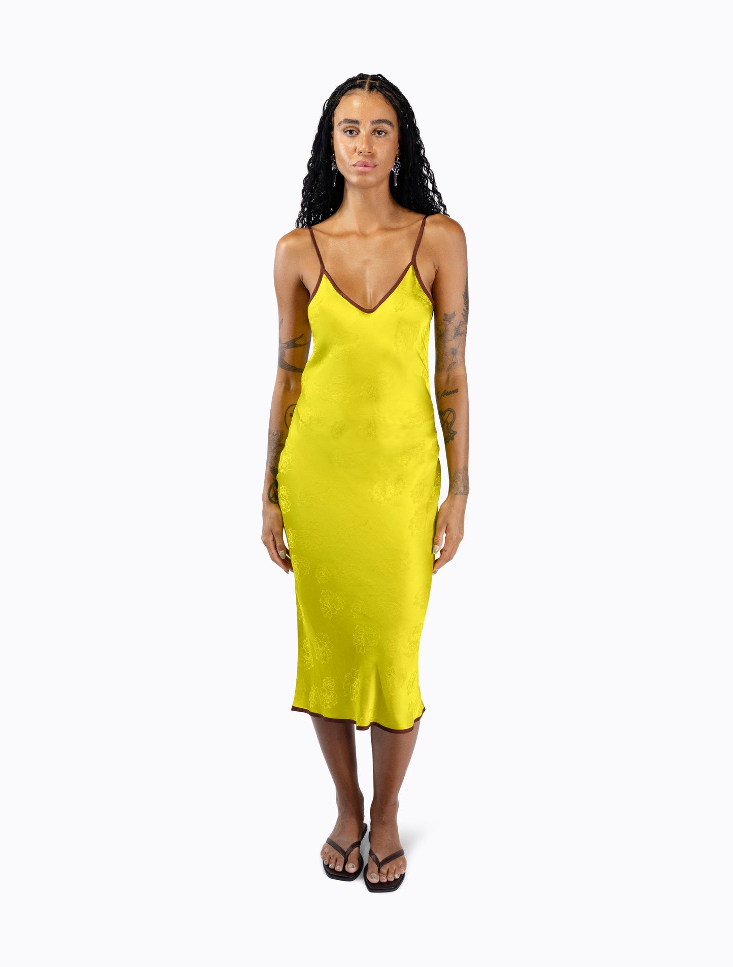 Starling Reversible Slip Dress - Guac / Choc