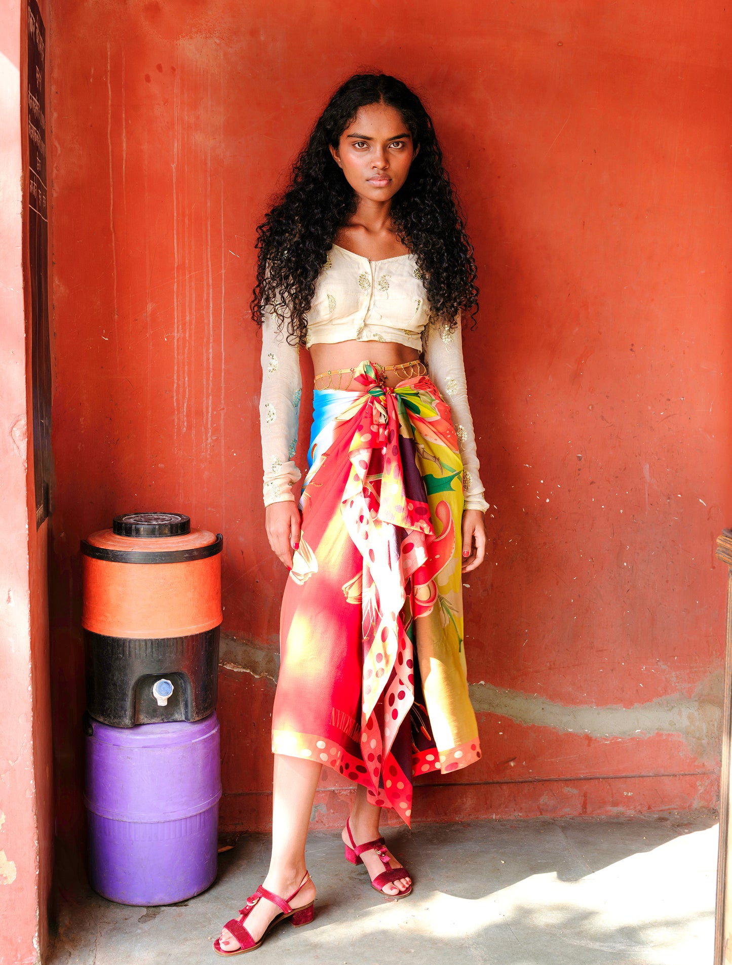 Red Lilies Sarong