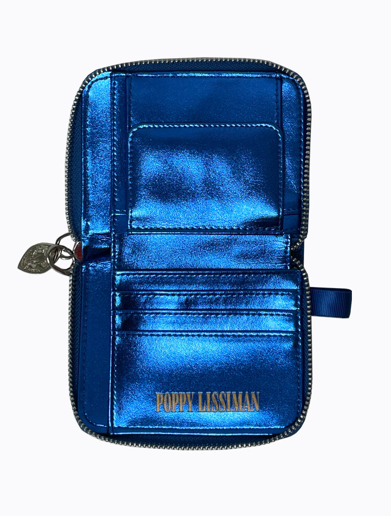 Blue Leather Wallet for Women - LePortefeuille Manon Electric Blue | PAUL  MARIUS